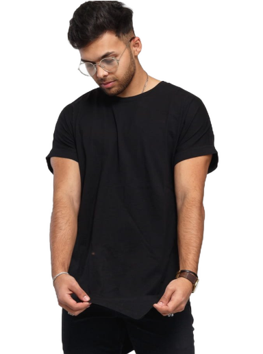 T-shirt Urban Classics Asymetric Long Tee Svart | tb1227 black