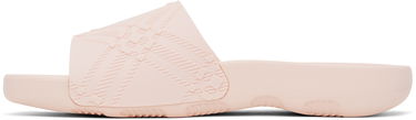 Kläder Burberry Burberry Embossed Check Dive Slides Rosa | 8102135, 2