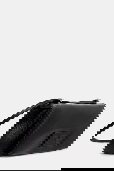 Handväska Maison Margiela MM6 Maison Margiela Leather Shoulder Bag Svart | SB5ZH0022.P7187.T8013, 1