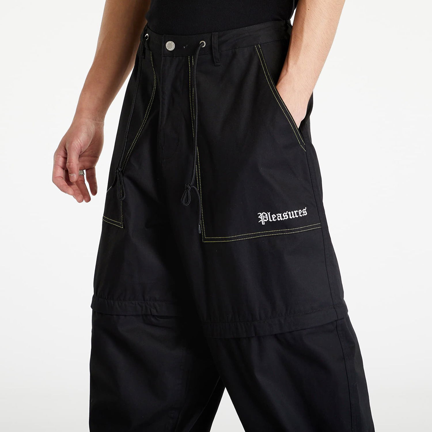 Byxor Pleasures Lecture Zip Off Pant Svart | P23SU026 BLACK, 1