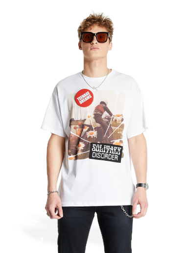 T-shirt RAF SIMONS Big Fit T-Shirt Solitary Disorder Vit | 211-M120-19001-0010