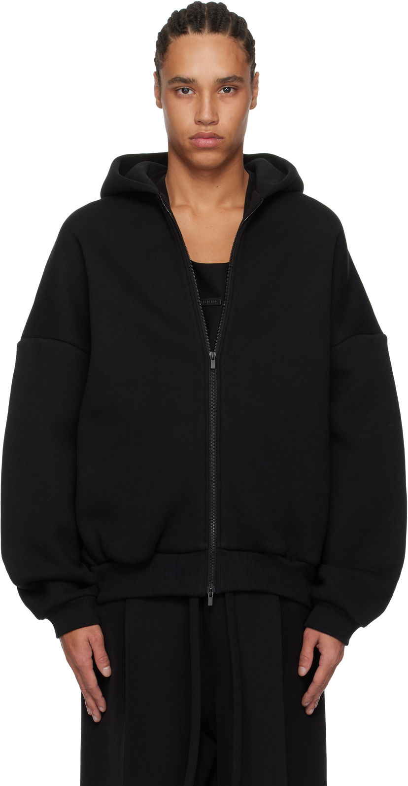 Sweatshirt Fear of God Fear of God 'Eternal' Fleece Full Zip Hoodie Svart | FGE250-517FLC