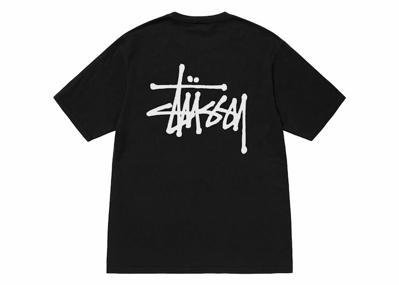 T-shirt Stüssy T-Shirt Basic Pigment Dyed Svart | 1904838-BLAC
