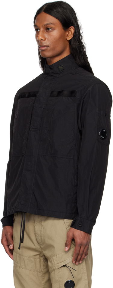 Vindjacka C.P. Company C.P. Company Flatt Nylon Lens Overshirt Svart | 18CMOS081A-005991G, 3