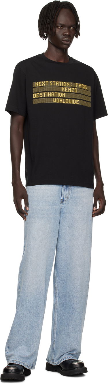 T-shirt KENZO Kenzo Paris 'KENZO City' T-Shirt Svart | FF65TS2574SG, 3