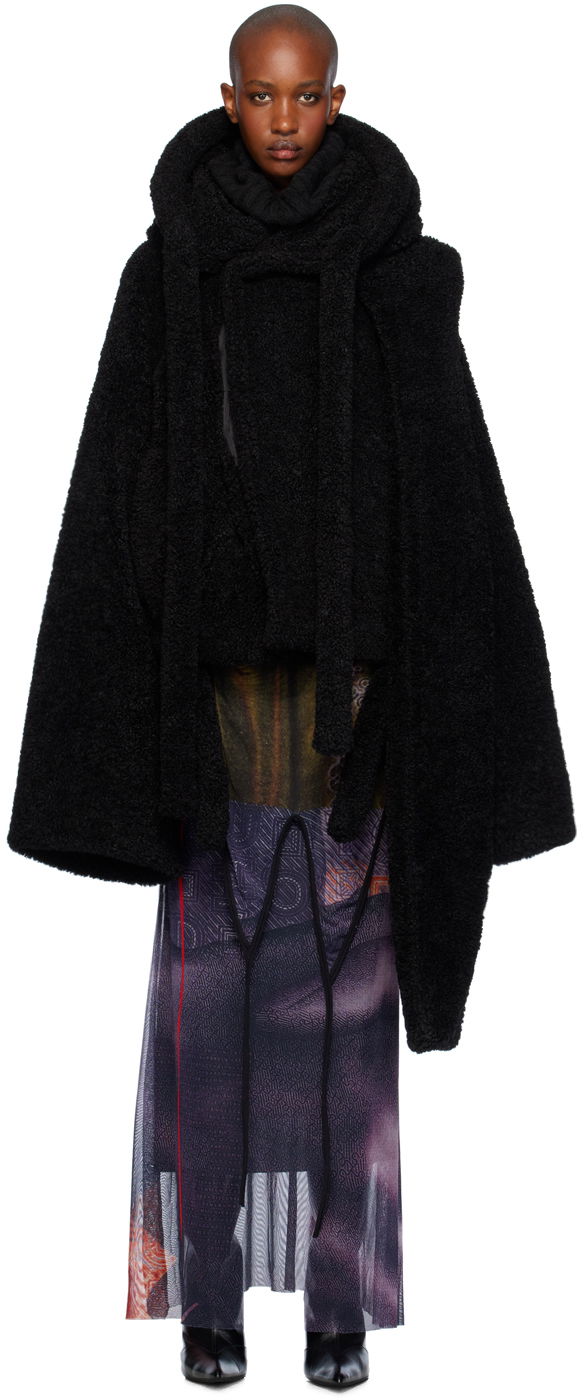 Rockar Ottolinger Ottolinger Wrap Teddy Short Jacket Svart | 1230703921