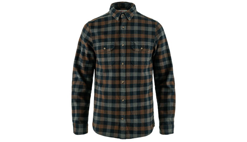 Skjorta FJÄLLRÄVEN Skog Plaid Flannel Long-Sleeve Button-Down Shirt Flerfärgad | F81353-555-299
