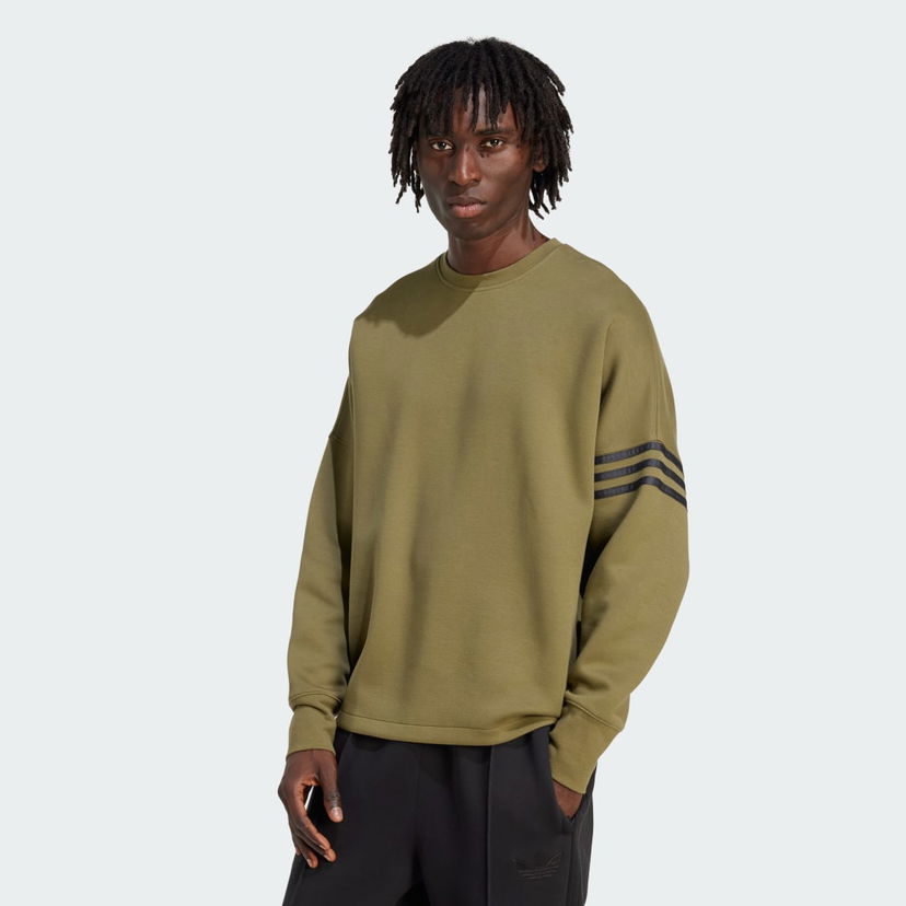 Sweatshirt adidas Performance Neuclassics Oversized Crew Sweatshirt Grön | JW7917