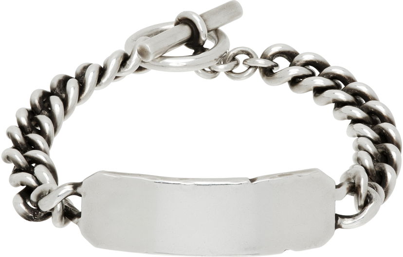 Armband Ann Demeulemeester Ann Demeulemeester Silver-Tone Quote Chain Bracelet Metallisk | B0013095-JW020-070