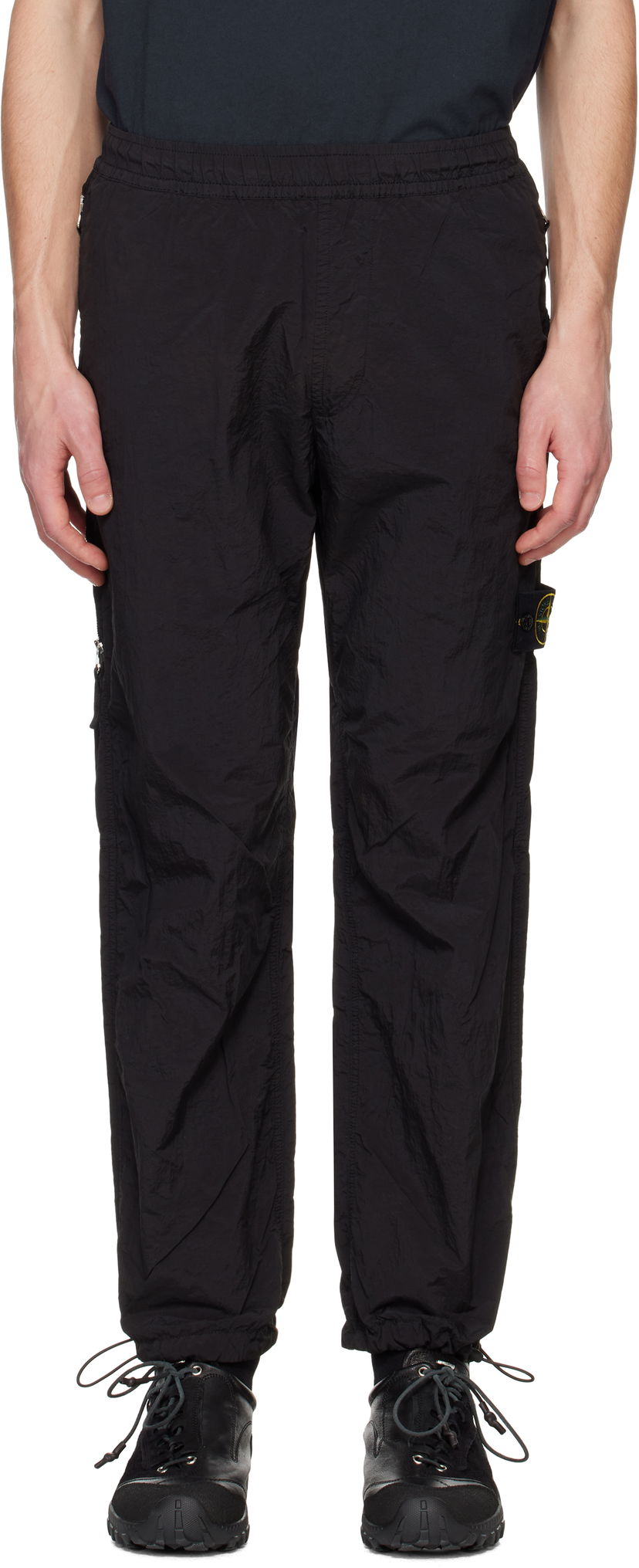 Träningsbyxor Stone Island Stone Island Regenerated Nylon Metal ECONYL Sweatpants Svart | K1S15 3100005 S0019