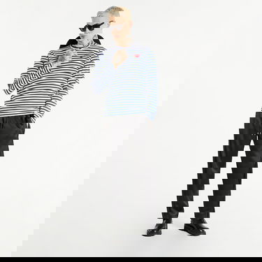 T-shirt Comme des Garçons PLAY Long Sleeve Tee Navy/ White Blå | AZT164 navy, 2