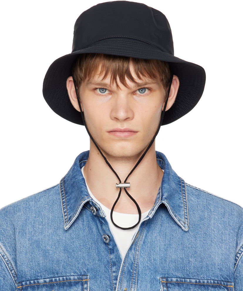 Hatt Bottega Veneta Bottega Veneta Tech Nylon Bucket Hat Svart | 836051V5O301000