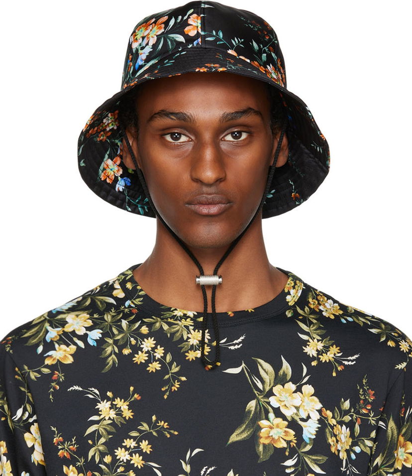Hatt Erdem Floral Print Bucket Hat Svart | MF22_1497MF22_1497