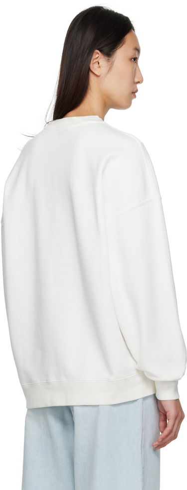 Sweatshirt Anine Bing ANINE BING Miles Framed Monogram Sweatshirt Vit | A-08-11205-OFW1, 2