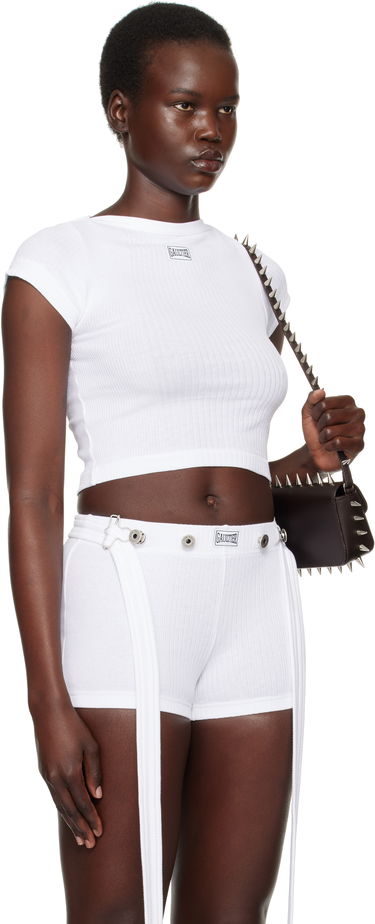 Crop top Jean Paul Gaultier Jean Paul Gaultier 'The Patch' Crop Top Vit | 25/33-F-TS105P-J054-01, 1