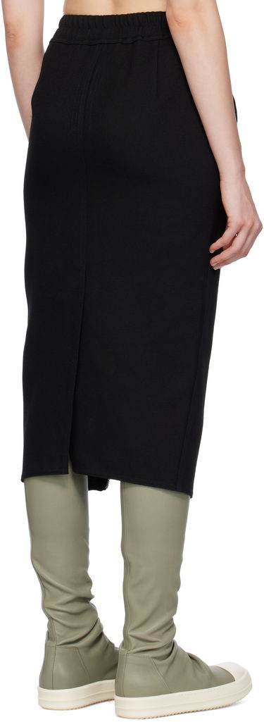 Kjol Rick Owens Rick Owens Zipped Short Pillar Midi Skirt Svart | RP02E4375 WD, 2