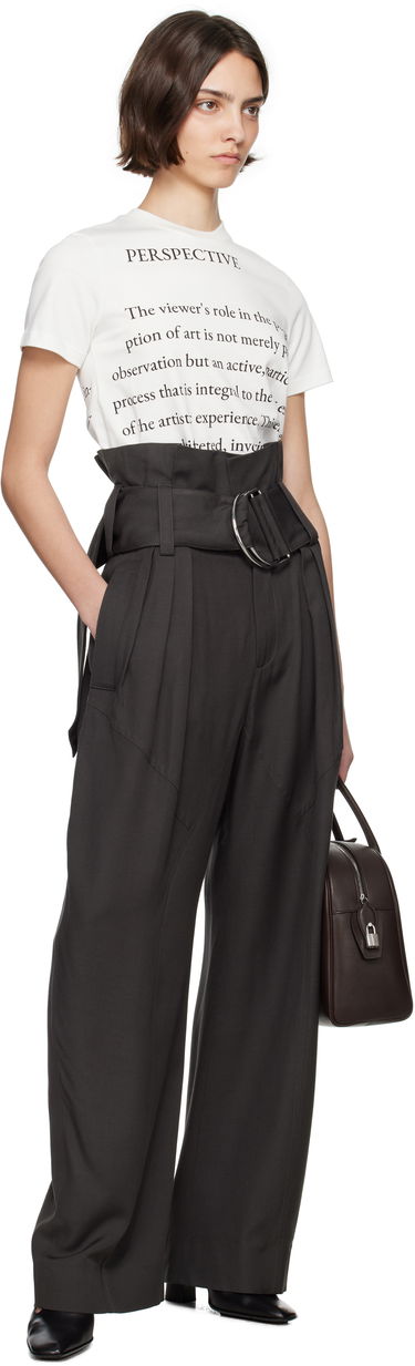 T-shirt JW Anderson JW Anderson Text Print T-Shirt Vit | JT0294-PG1510, 4