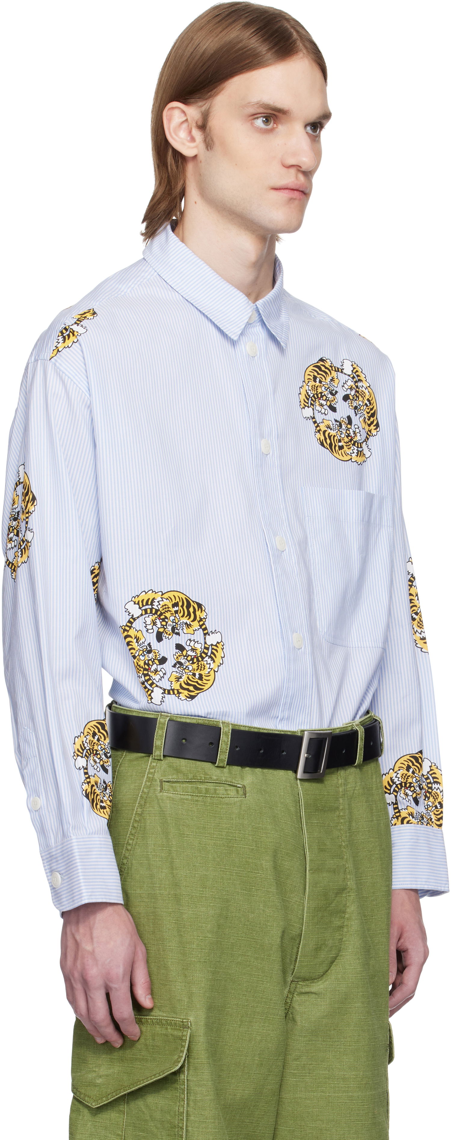 Skjorta KENZO Kenzo Paris VERDY Edition Oversized Shirt Blå | FF55CH5039A5, 1