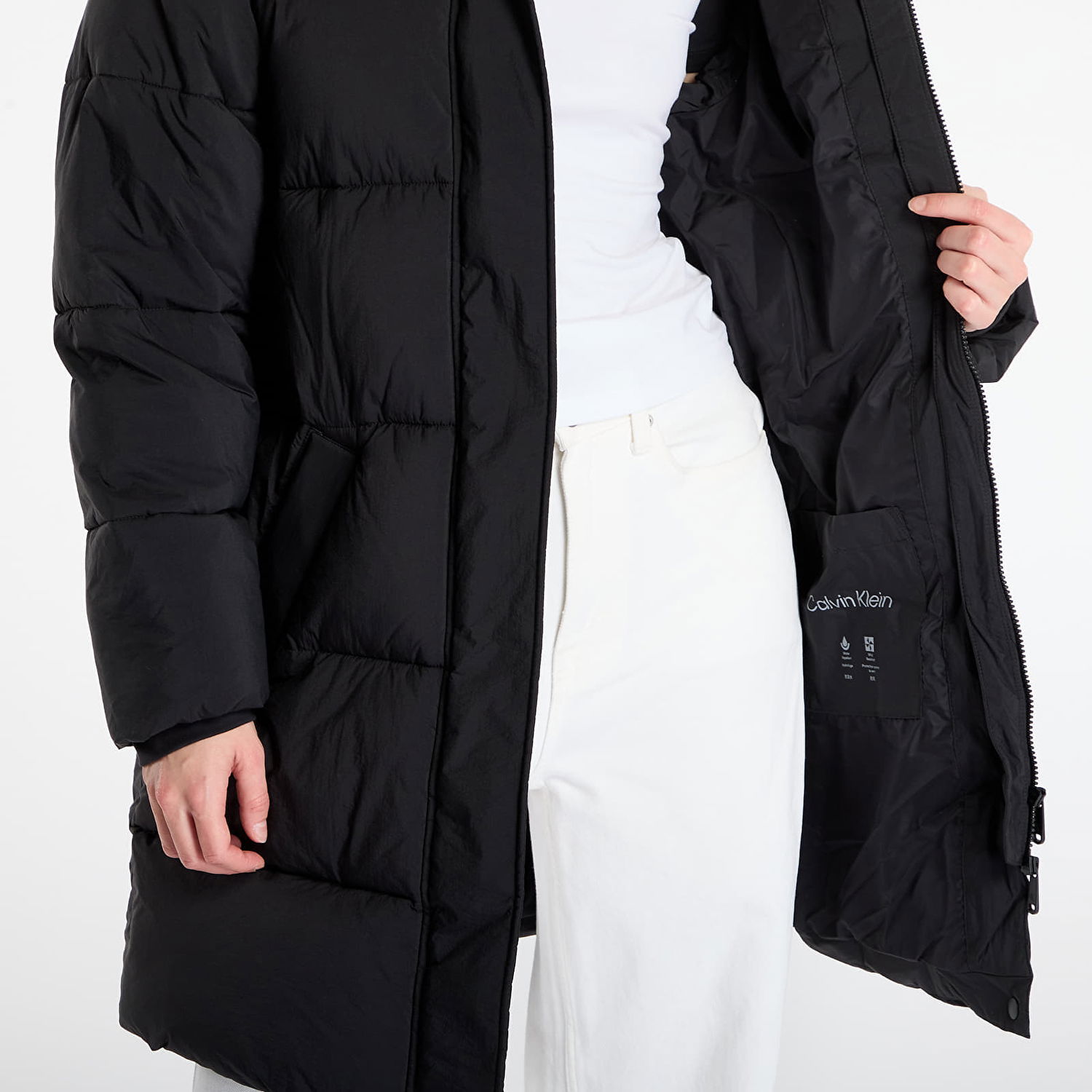 Pufferjacka CALVIN KLEIN Calvin Klein Jeans Belted Midweight Coat Svart | LV047D508G UB1, 1