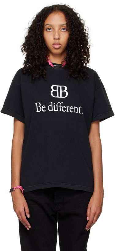 T-shirt Balenciaga "Be Different" T-Shirt Svart | 612965 TNVU9, 0
