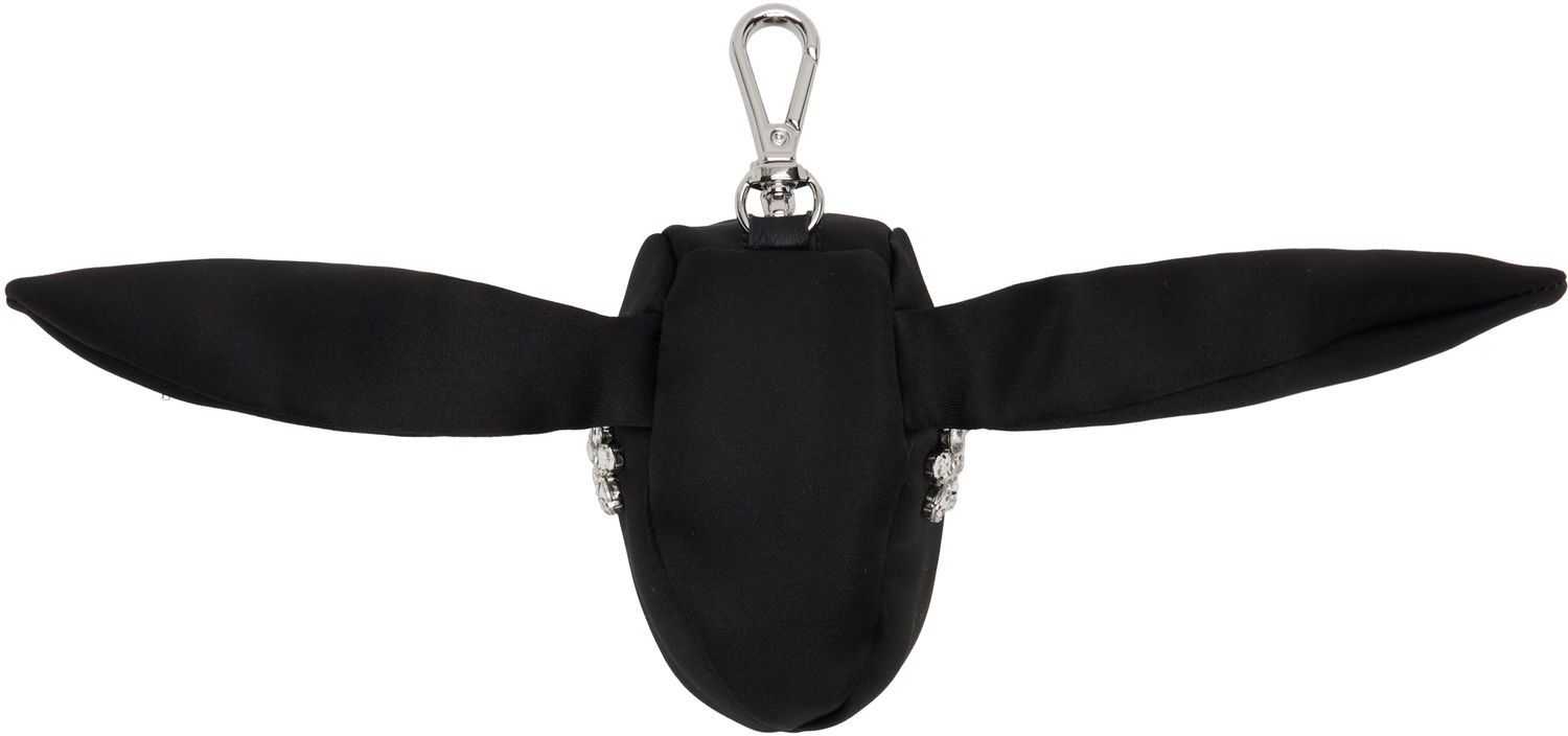 Nyckelringar Simone Rocha Simone Rocha Satin Hare Coin Purse Bag Charm Svart | COINPURSE1 0812, 0
