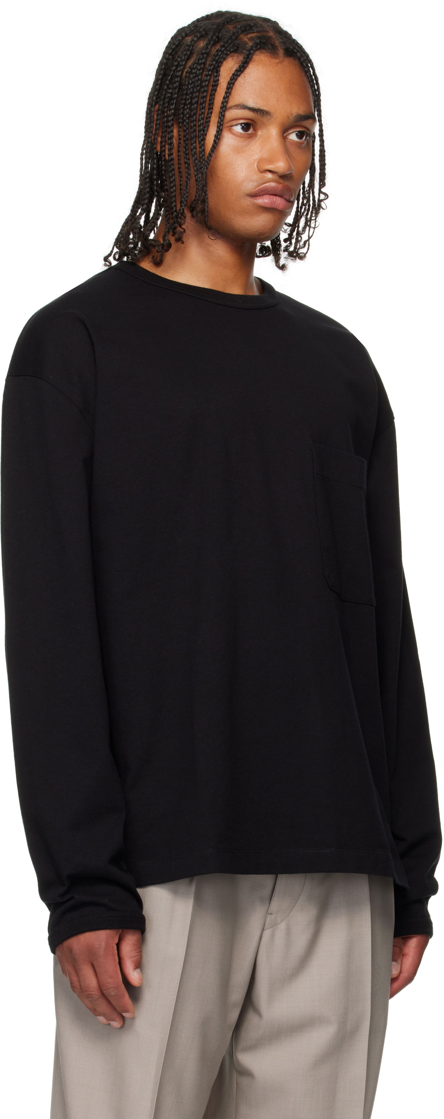 T-shirt LEMAIRE LEMAIRE Boxy Pocket Tee Svart | TO1340 LJ1022, 1