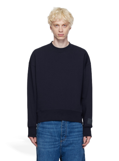 Sweatshirt AMI Crewneck Sweatshirt Mörkblå | USW017.740