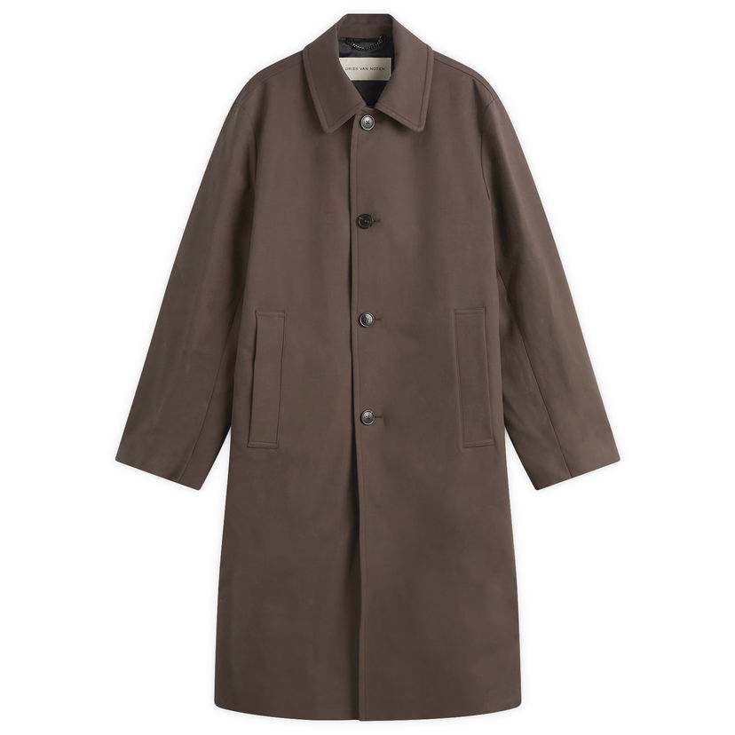 Rockar Dries Van Noten Dries Van Noten Water Repellent Double Faced Cotton Coat, Size Large Brun | 252-020243-2106-705