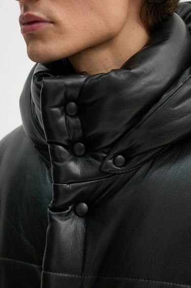 Pufferjacka Nanushka Hide Vegan Leather Puffer Jacket Svart | NM22CROW00299, 4