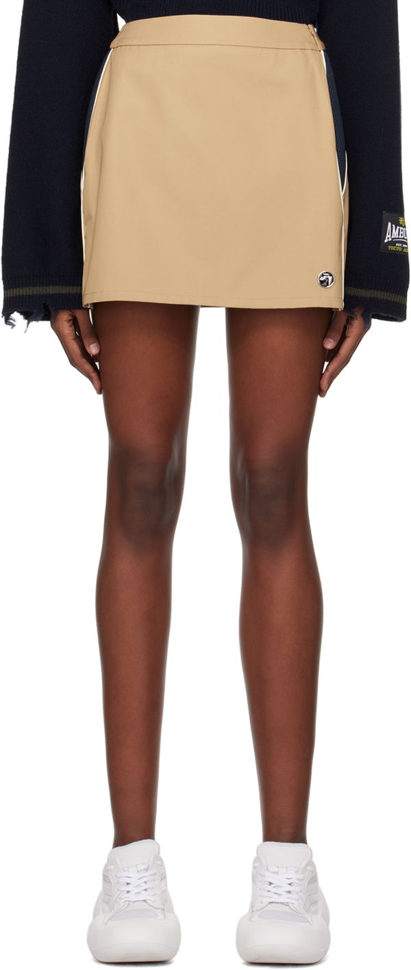 Kjol Ambush Sponge Miniskirt Beige | BWCU003S24FAB0016200