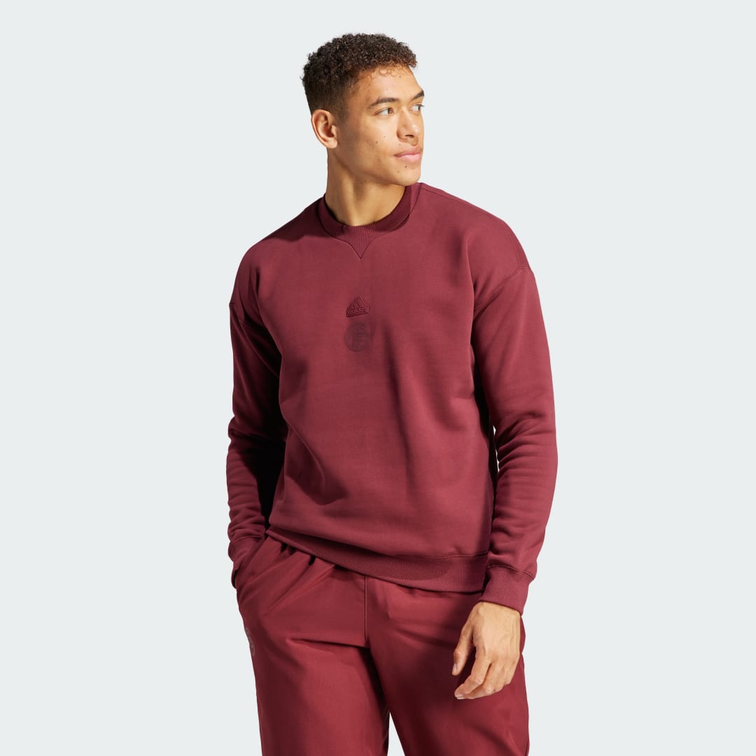 Sweatshirt adidas Originals Mikina FC Bayern Lifestyler Bourgogne | HY3308, 0