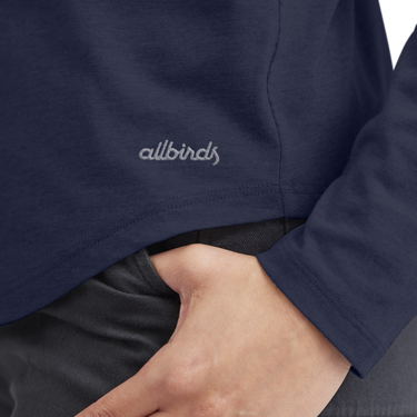 T-shirt Allbirds Merino Wool Long Sleeve T-Shirt, Size XS Mörkblå | A12115W, 3