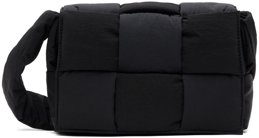 Axelväska Bottega Veneta Bottega Veneta Padded Cassette Messenger Bag Svart | 755182 VBO81