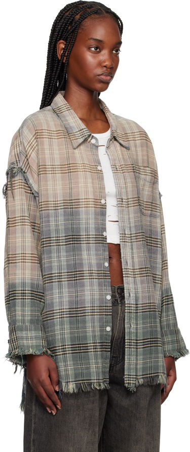 Skjorta R13 R13 Shredded Seam Drop Neck Plaid Shirt Flerfärgad | R13WR075-R458B, 1