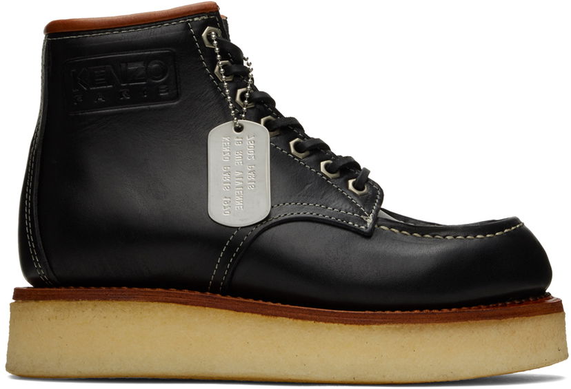 Sneakers och skor KENZO Kenzo Yama Lace-Up Boots Svart | FC62BT701L65