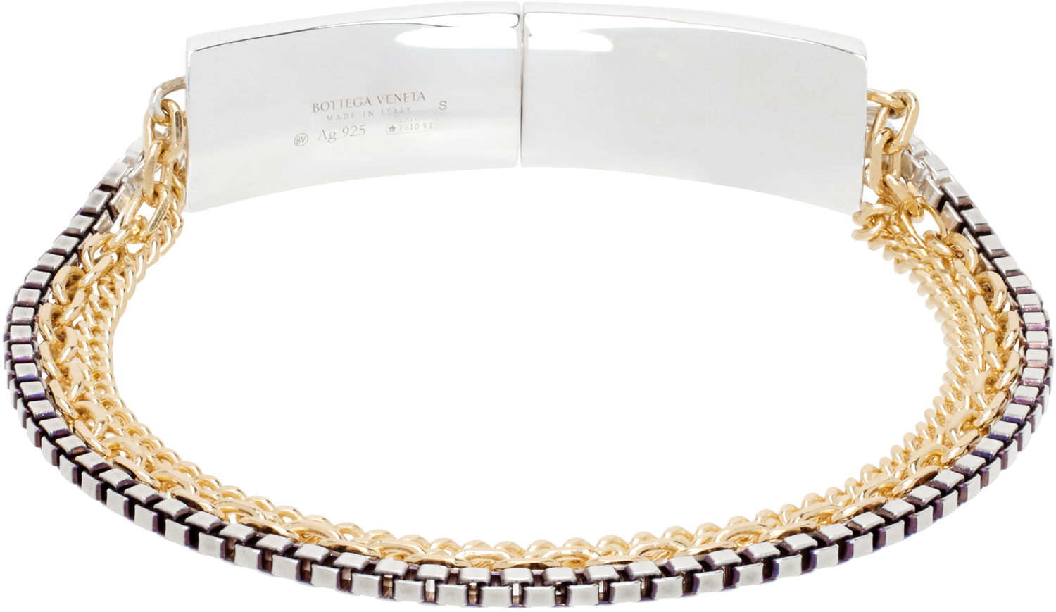 Armband Bottega Veneta Bottega Veneta Chain Bracelet with Gold & Silver Details Metallisk | 765273V507D8119, 1