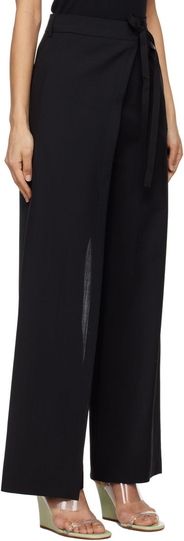 Byxor Maison Margiela MM6 Maison Margiela Tailoring Wool Canvas Tie Trousers Svart | S52KA0518 M35080, 1
