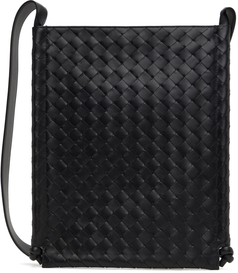 Handväska Bottega Veneta Large Flat Loop Pouch Svart | 776204V2HL1
