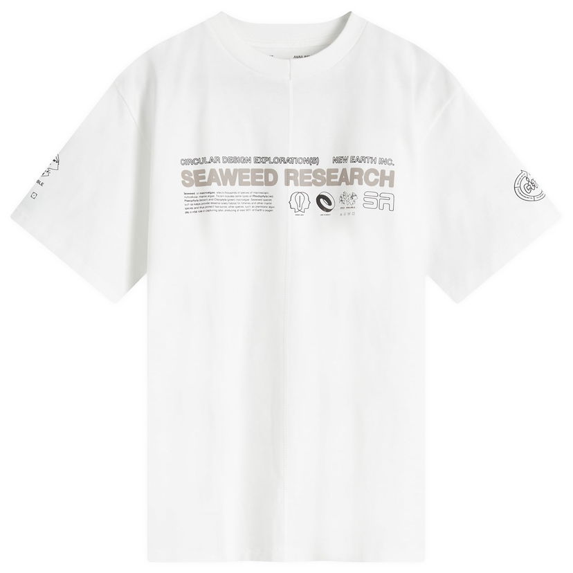 T-shirt Space Available Seaweed Research T-Shirt Off White Large Vit | SA-SRT002-WHT