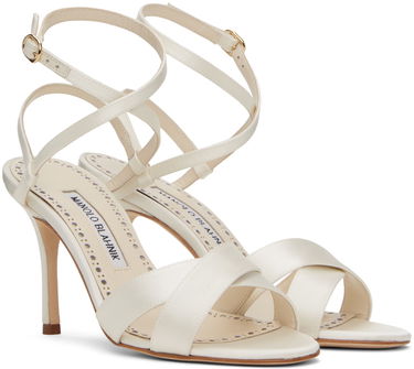 Tillbehör Manolo Blahnik Manolo Blahnik Tormenfa Heeled Sandals Vit | 124-2486, 3
