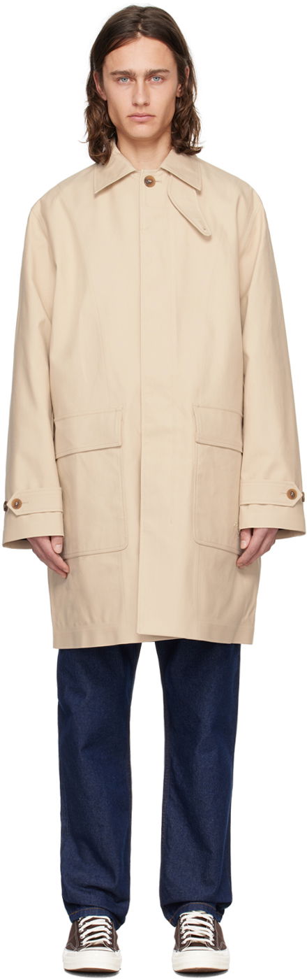Trenchcoat MAISON KITSUNÉ Button Coat Beige | MM02205WM0024P218