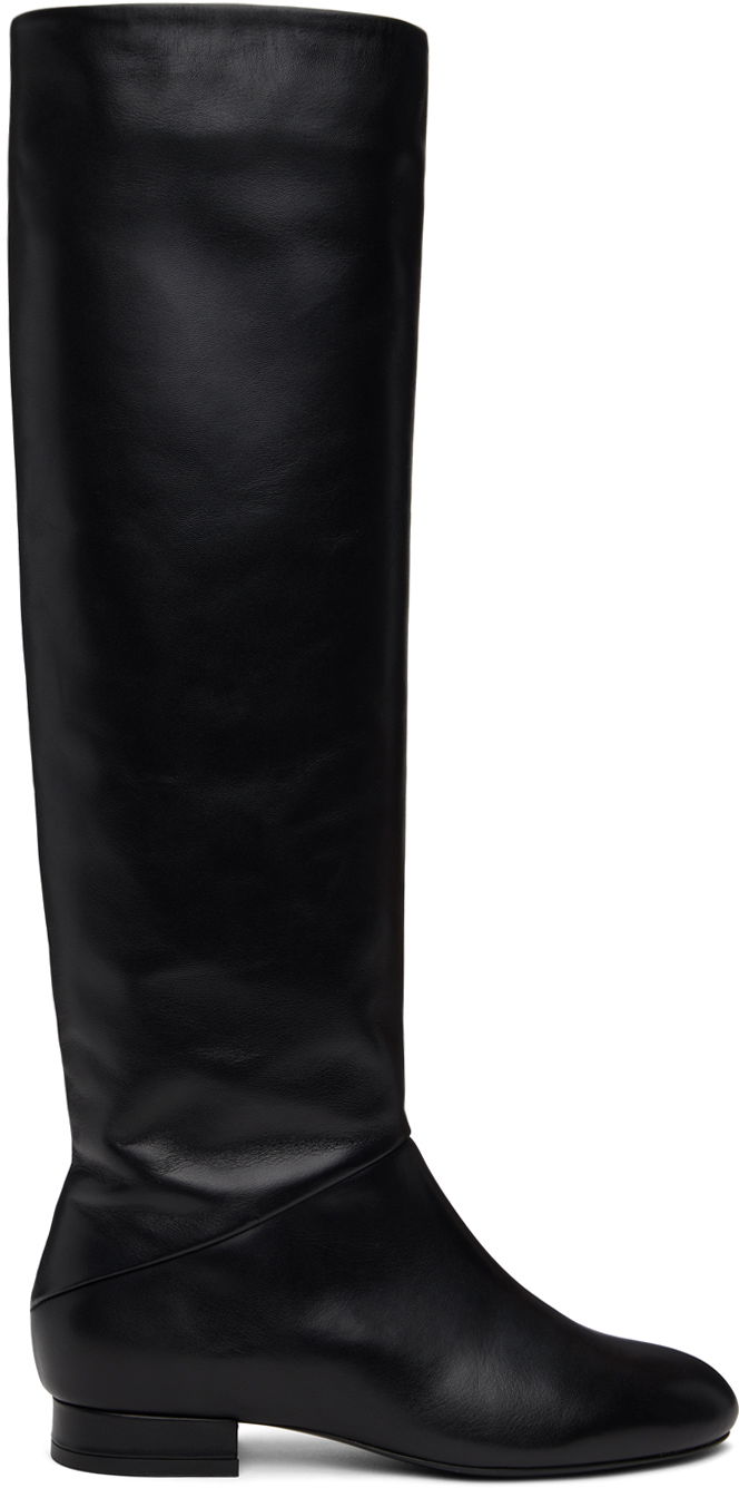 Kläder BY FAR BY FAR Felix Nappa Leather Knee-High Boots Svart | MWFBO064CL013BK001PL