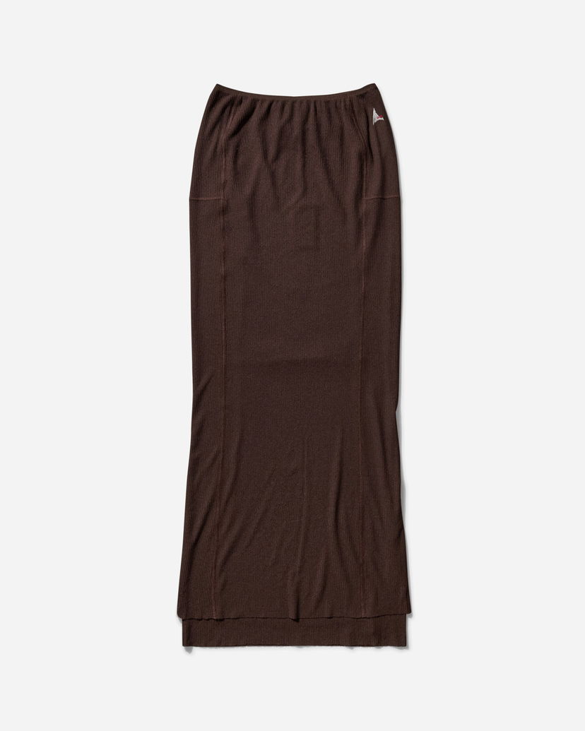 Kjol ROA Mesh Long Skirt Brun | RBWW017FA09 BRW0003