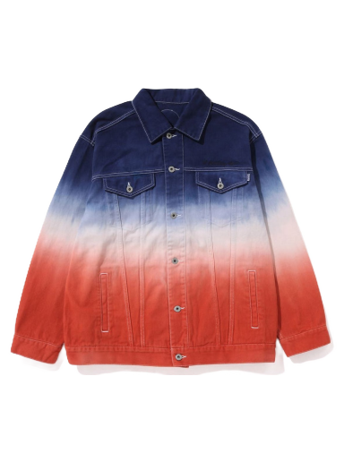 Jacka BAPE Gradation Champion Loose Fit Denim Jacket Röd | 1J20-140-001