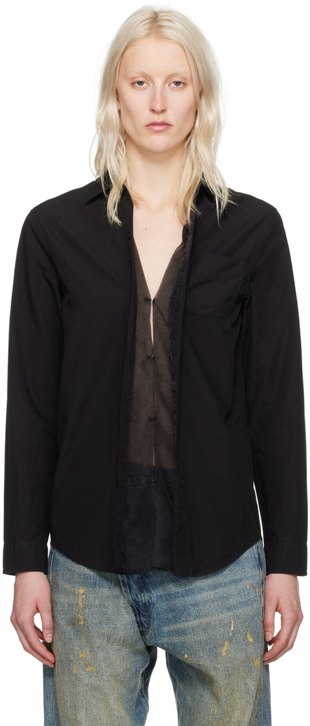 Skjorta R13 R13 Foldout Shirt Svart | R13WR246-R340B