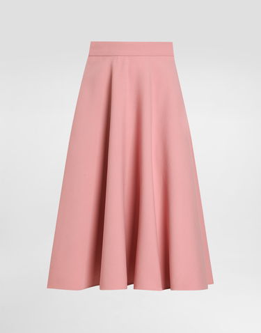 Kjol Dolce & Gabbana Dolce & Gabbana Woolen Midi Circle Skirt Rosa | F4C02TFU2L8F0473, 0