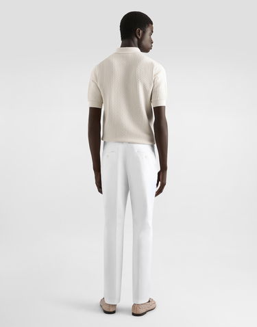 Byxor Dolce & Gabbana Dolce & Gabbana Tailored Cotton Pants Vit | GP0K3TFUFL3W0800, 2
