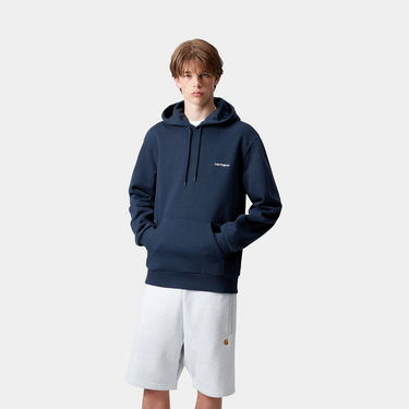 Sweatshirt Carhartt WIP Carhartt WIP Hooded Script Embroidery Sweatshirt Mörkblå | I035392_25, 0
