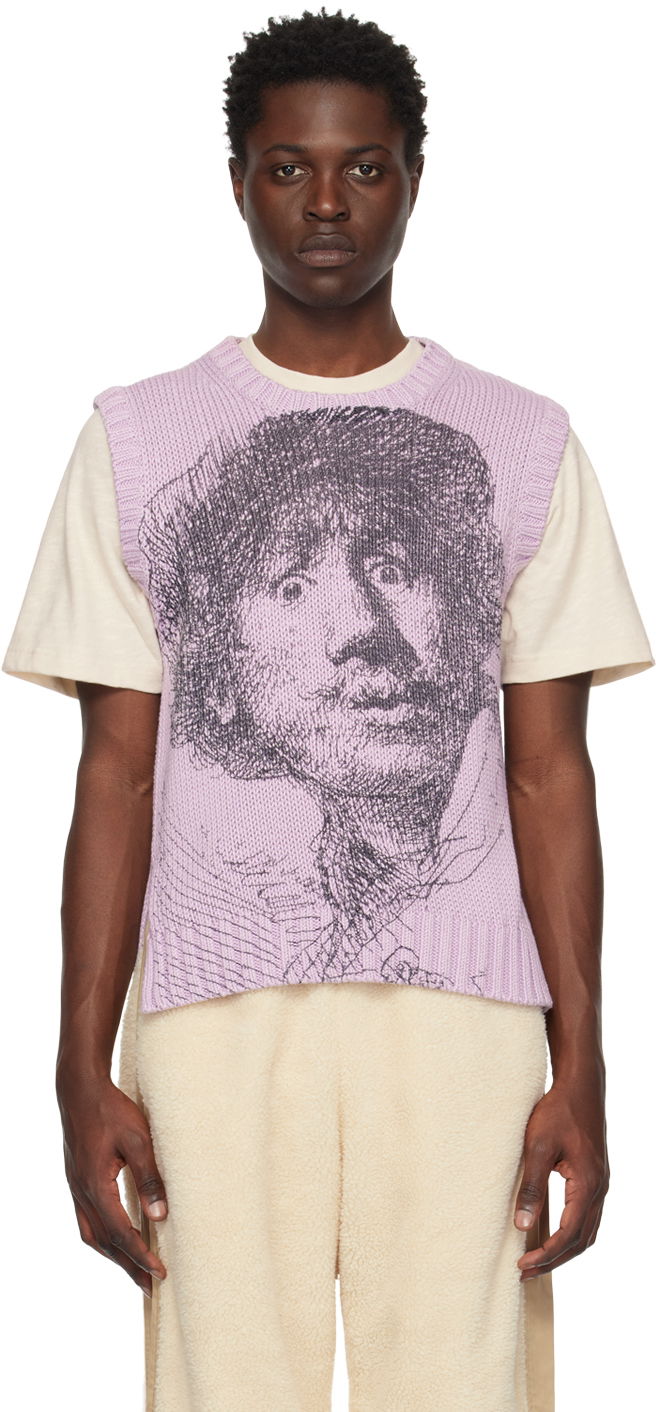 Sweatshirt JW Anderson Purple Crewneck Vest Purpur | KW0823-YN0240