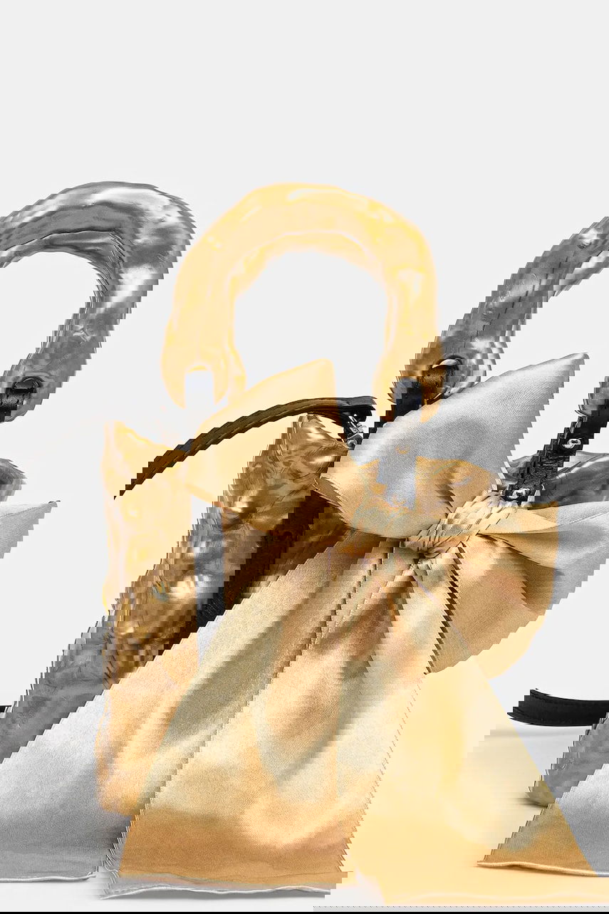 Handväska Ottolinger Ottolinger Signature Ceramic Bag with Bow Metallisk | 126.900126.01, 0